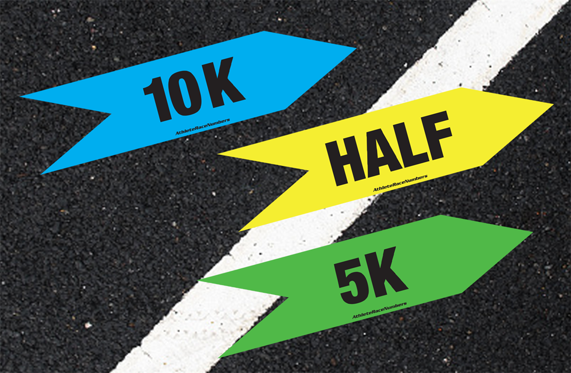 Adhesive Course Direction Arrows for RacesAdhesive Course Direction