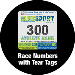 Show details for Race Numbers with Tear Tags
