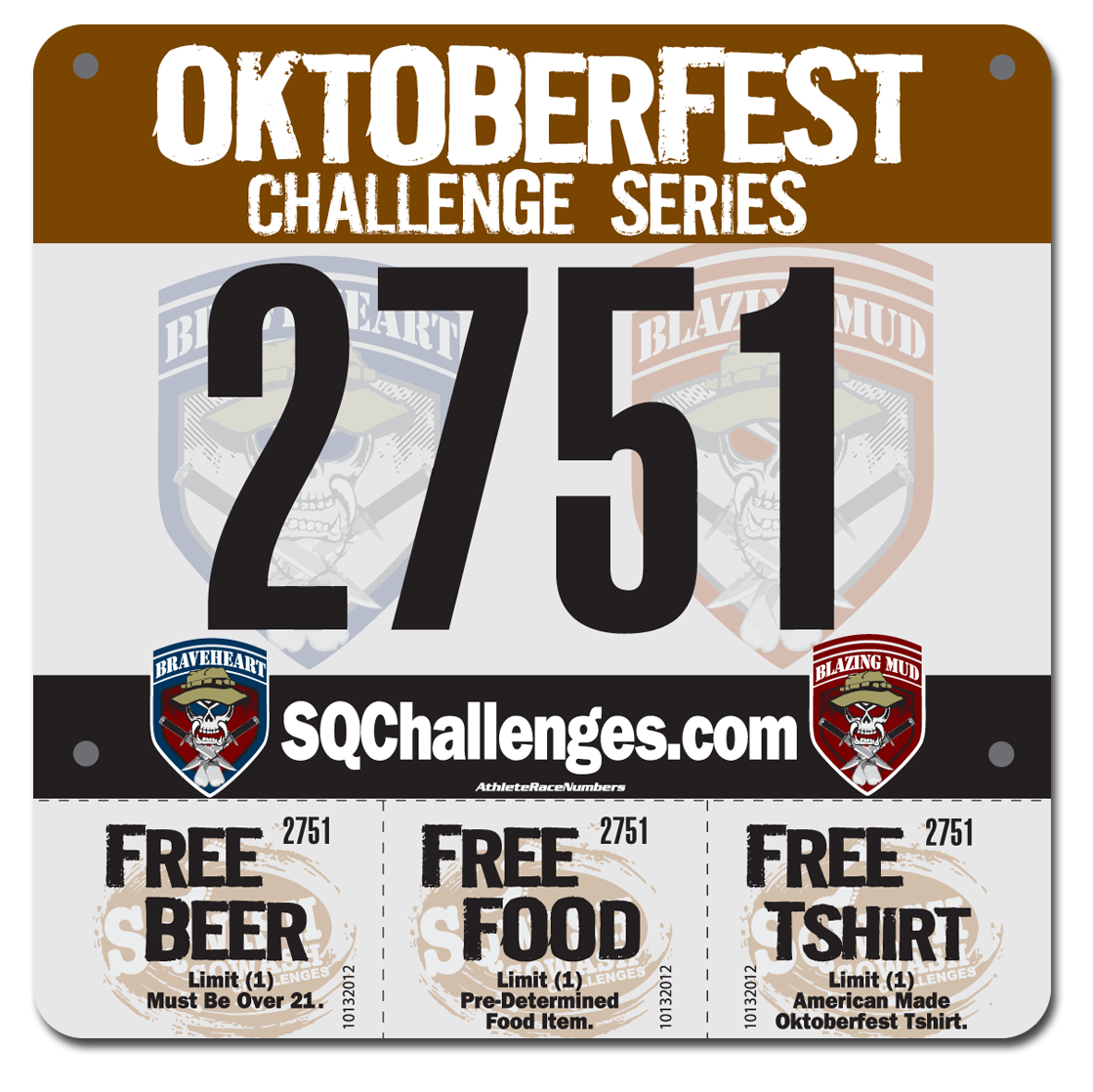 Show details for Race Numbers Two Sided with Tear Tags