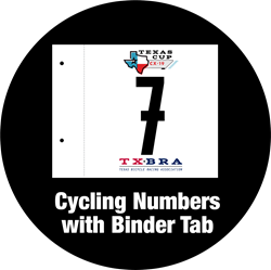 Picture of Cycling Numbers with Binder Tab