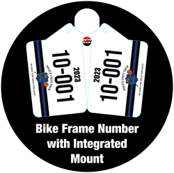 Picture of Bike Frame Number with Integrated Mount
